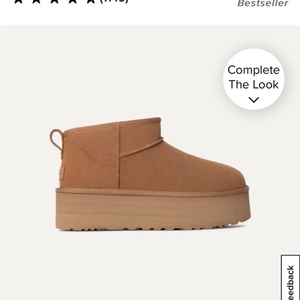 New Ugg Ultra Mini Platform chestnut size 9